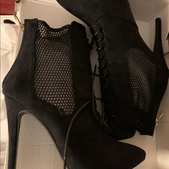 New Suede Lace-Up Booties - Picture 1 of 3